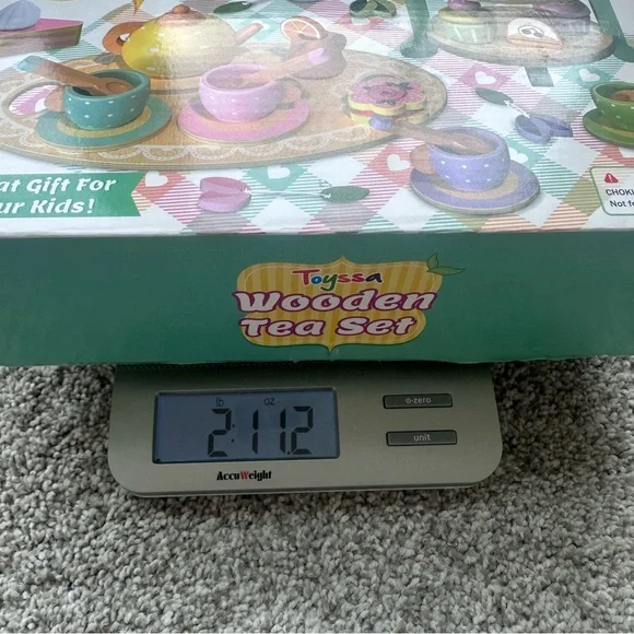 NEW Wooden Kids Tea Set Multicolor Montessori Pretend Play Toy - Picture 5 of 7